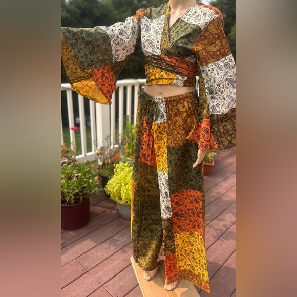 Bohemian Patchwork Two-Piece Set - Picture 1 of 12